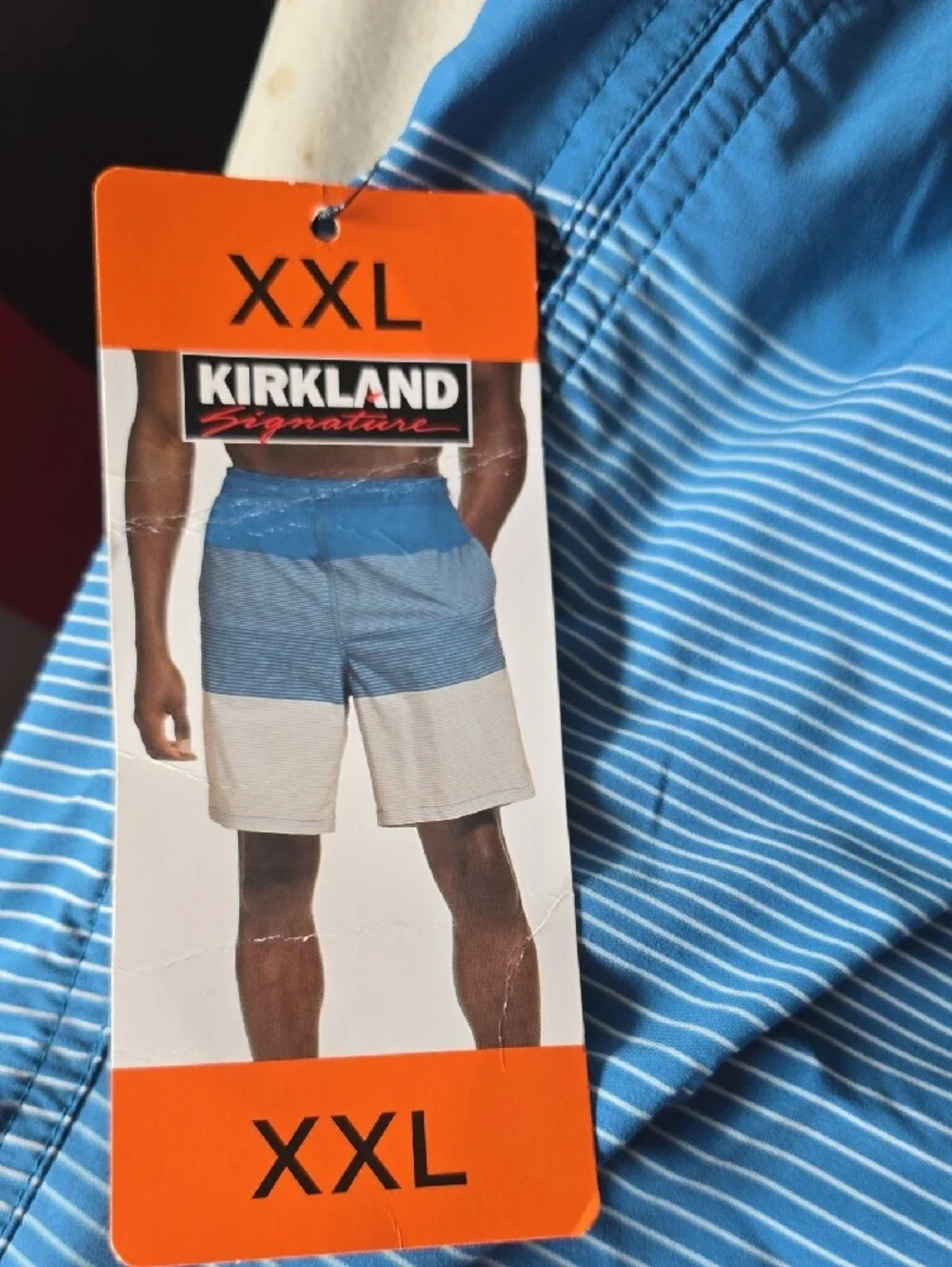 Kirkland Signature Blue Gradient Athletic Swim Shorts